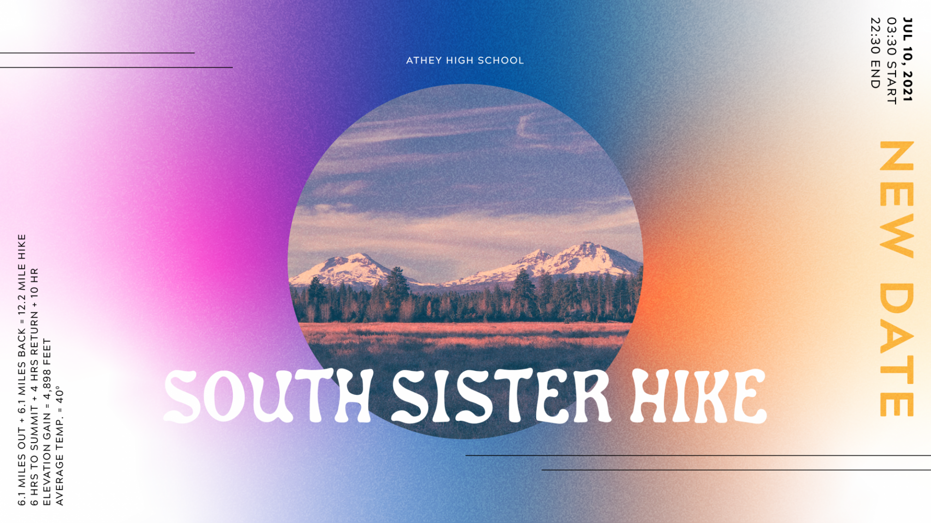 Poster for HS South Sister Hike