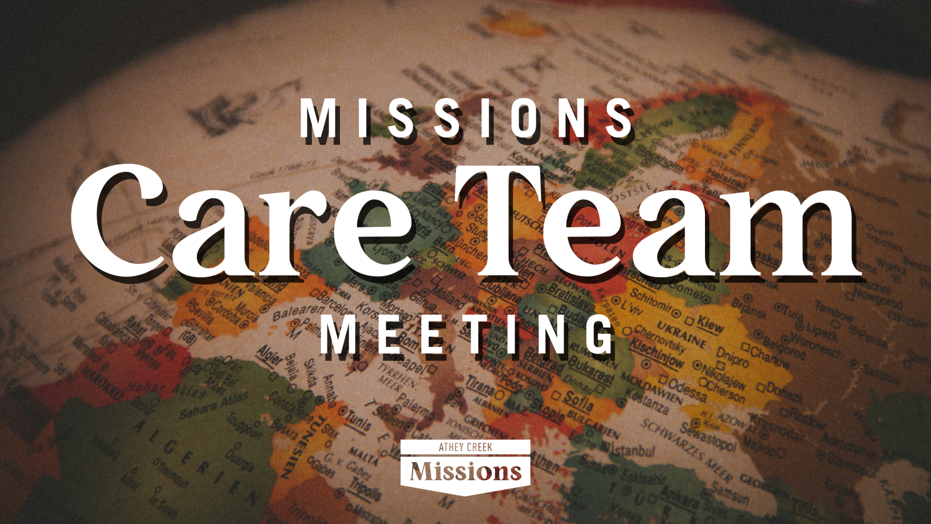 Poster for Mission Care Team Meeting