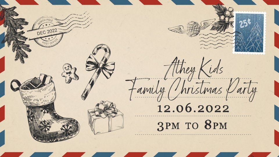 Poster forAthey Kids Family Christmas Party