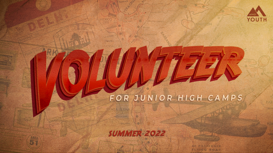 Poster forVolunteer for Jr. High Camps