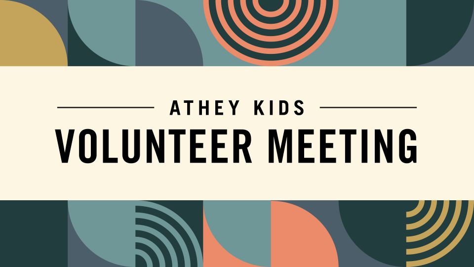 Poster forAthey Kids Volunteer Meeting